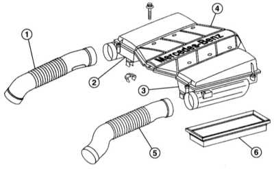  Снятие и установка воздушного фильтра Mercedes-Benz W203